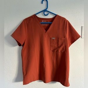 FIGS Terracotta Catarina One-Pocket Scrub Top - XL